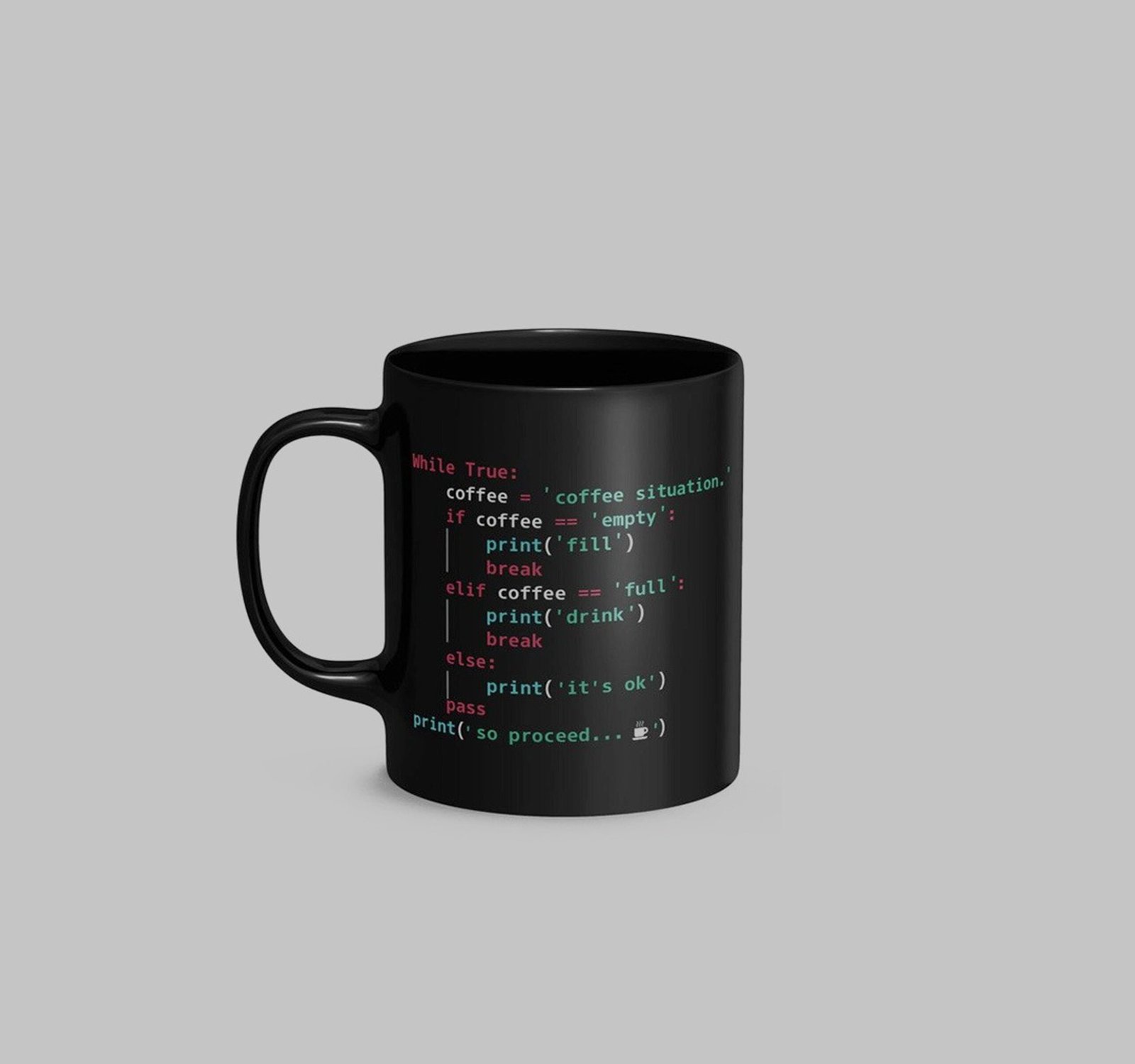 Python-black theme Mug
